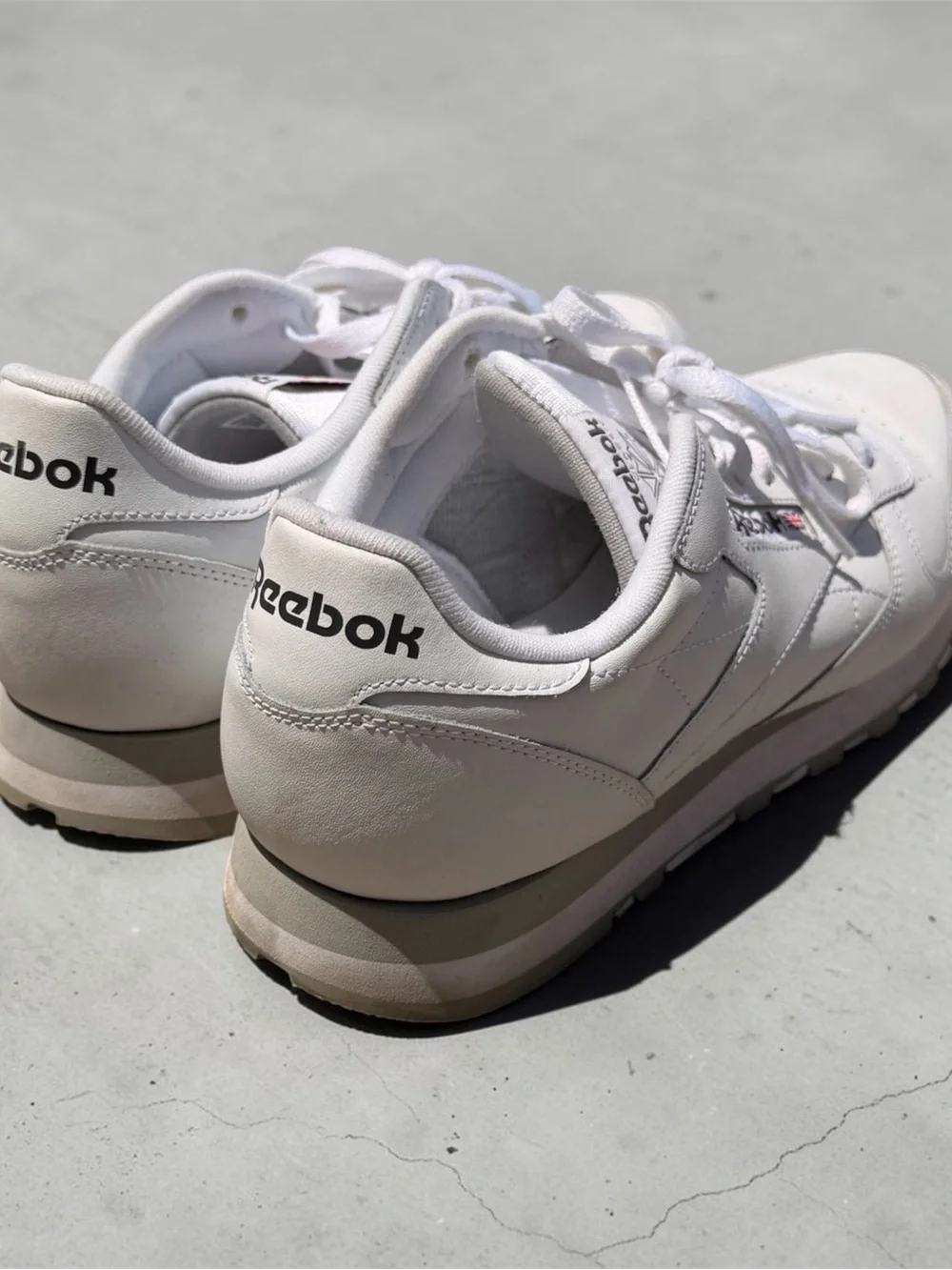 Reebok Men’s Classic Leather White/ Pure Grey Sneakers 100008789 Size 12.5